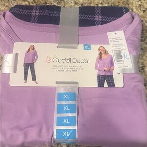 NWT Cuddl Duds Lavender Pajama Set